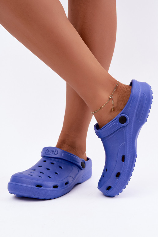 Aderis dunkelblaue leichte Clogs