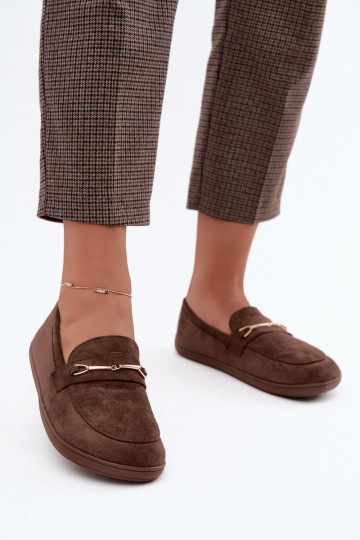 Mocassins dorés Barefoot Ze avec détails bruns Paresa 2