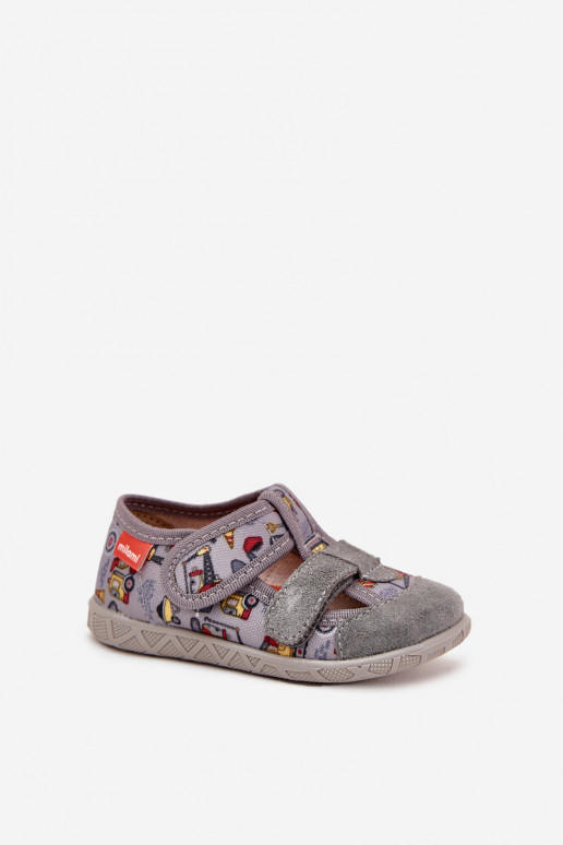 Chaussons pour enfants Milami avec fermetures adhésives grises