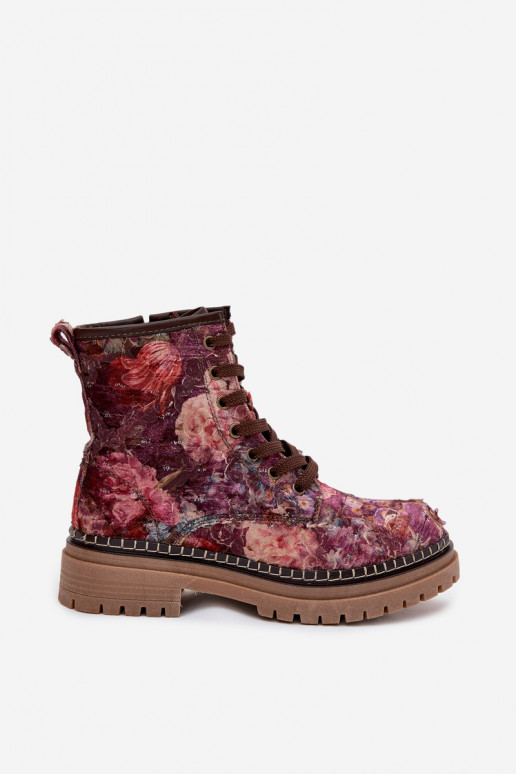 Muster Damen Stiefeletten in Bordeaux Artiker 57C1055