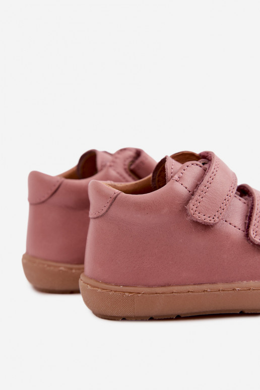 Donkerroze leren kinderschoenen Barefoot Froddo G2130328-6