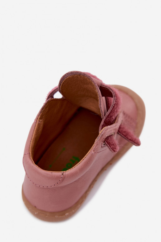Dunkelrosa Kinderlederschuhe Barefoot Froddo G2130328-6