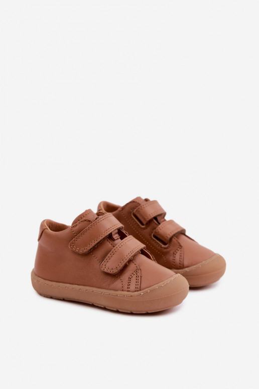 Chaussures en cuir pour enfants marron Barefoot Froddo G2130328-2