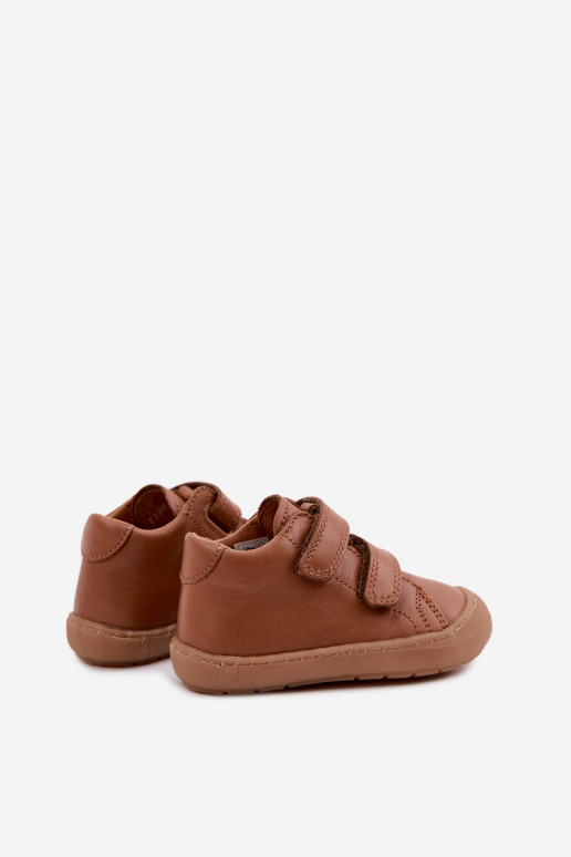 Bruine leren kinderschoenen Barefoot Froddo G2130328-2