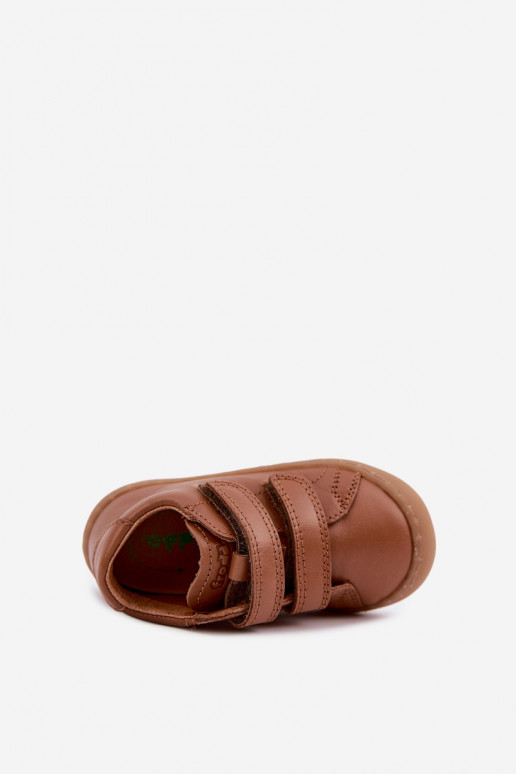Chaussures en cuir pour enfants marron Barefoot Froddo G2130328-2