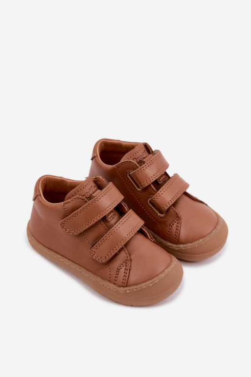 Bruine leren kinderschoenen Barefoot Froddo G2130328-2