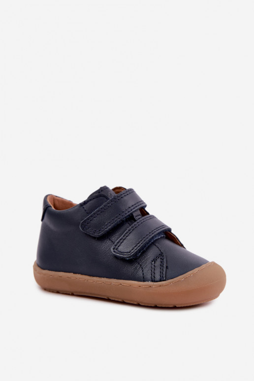 Dunkelblaue Kinderlederschuhe Barefoot Froddo G2130328