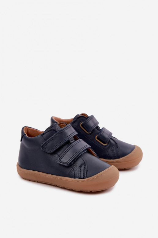 Donkerblauwe leren kinderschoenen Barefoot Froddo G2130328