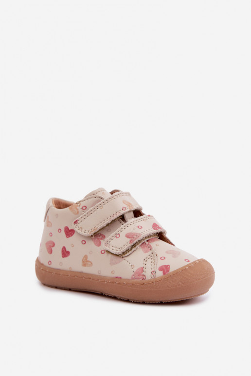 Chaussures en cuir pour enfants couleur sable Barefoot Froddo G2130328-64