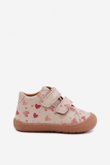 Chaussures en cuir pour enfants couleur sable Barefoot Froddo G2130328-64 2