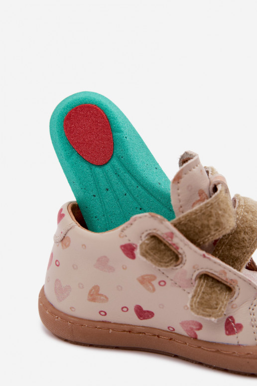 Chaussures en cuir pour enfants couleur sable Barefoot Froddo G2130328-64