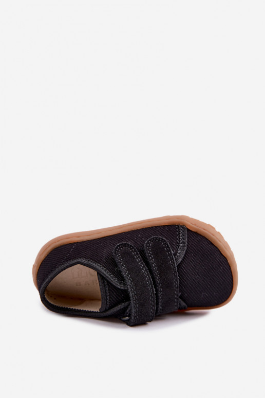 Chaussons pour enfants noirs Barefoot Froddo Canvas G1700440-19