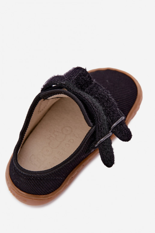 Chaussons pour enfants noirs Barefoot Froddo Canvas G1700440-19