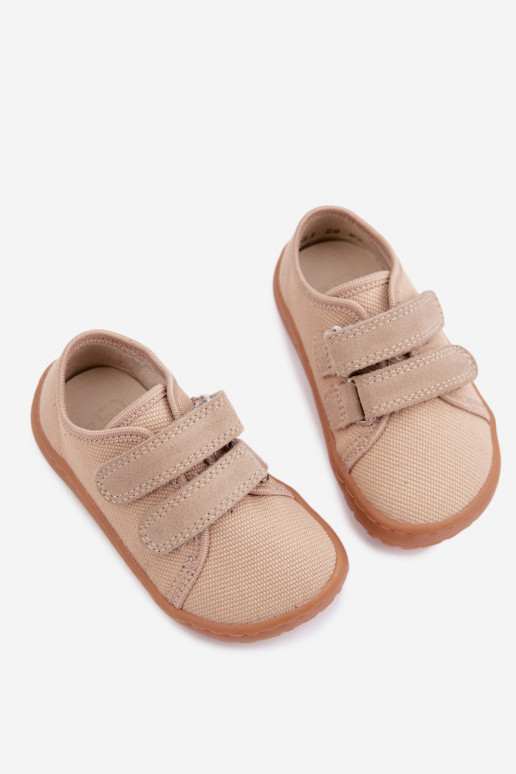 Chaussons pour enfants couleur sable Barefoot Froddo Canvas G1700440-22