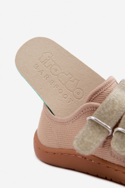 Chaussons pour enfants couleur sable Barefoot Froddo Canvas G1700440-22