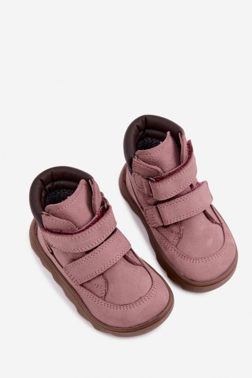 Roze leren kinderschoenen Barefoot Froddo G2110150-5