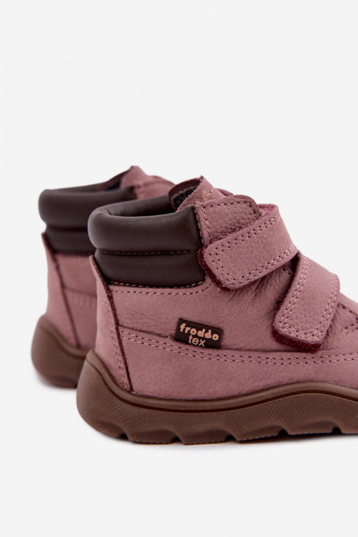 Roze leren kinderschoenen Barefoot Froddo G2110150-5