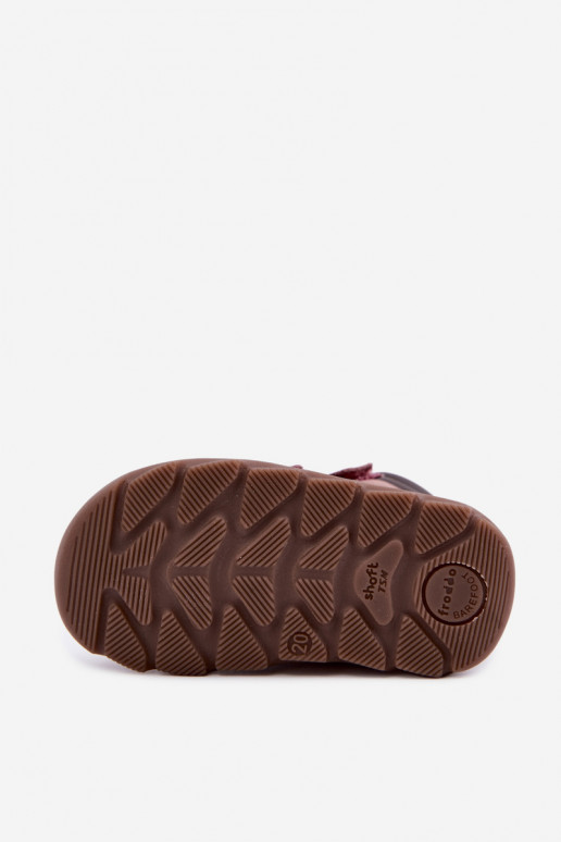 Chaussures en cuir pour enfants roses Barefoot Froddo G2110150-5