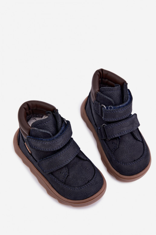 Donkerblauwe leren kinderschoenen Barefoot Froddo G2110150
