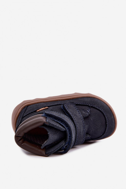 Donkerblauwe leren kinderschoenen Barefoot Froddo G2110150