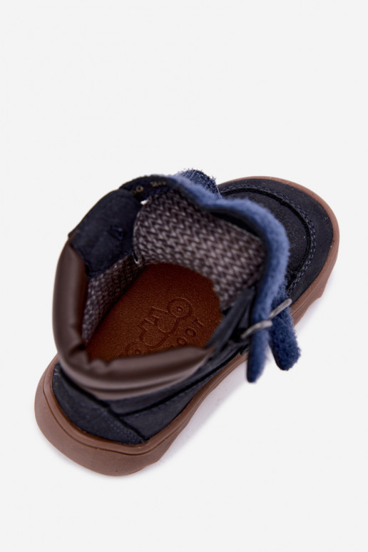 Donkerblauwe leren kinderschoenen Barefoot Froddo G2110150