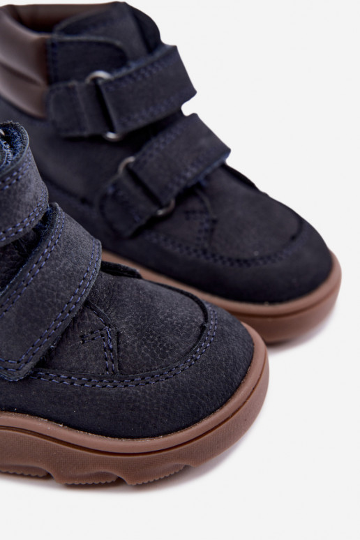 Donkerblauwe leren kinderschoenen Barefoot Froddo G2110150