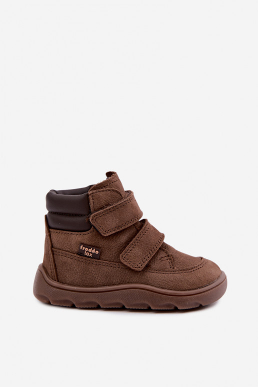 Braune Kinderlederschuhe Barefoot Froddo G2110150-13
