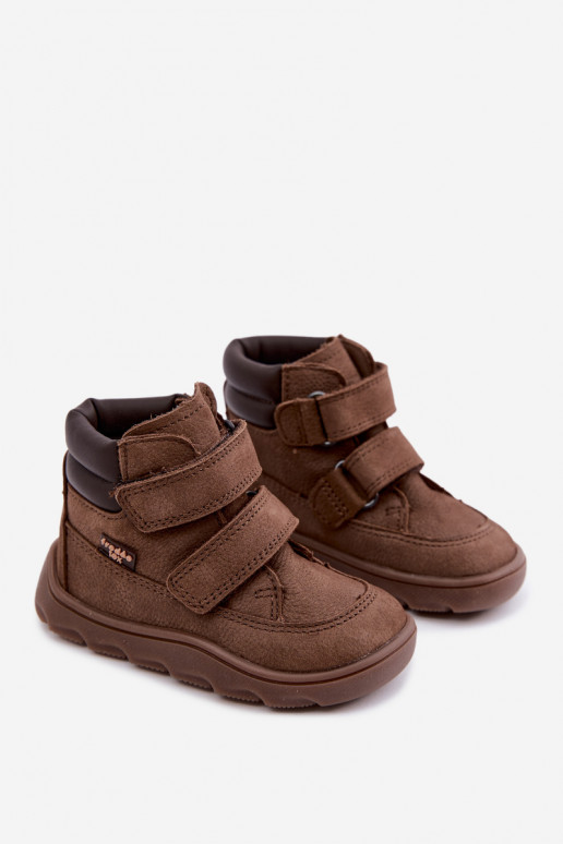 Bruine leren kinderschoenen Barefoot Froddo G2110150-13