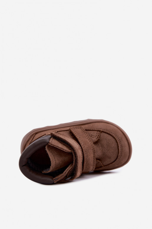 Chaussures en cuir pour enfants marron Barefoot Froddo G2110150-13