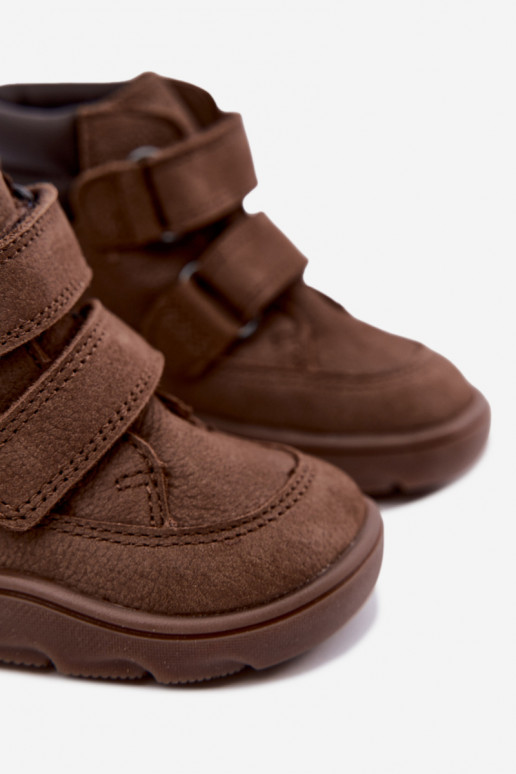 Chaussures en cuir pour enfants marron Barefoot Froddo G2110150-13