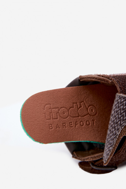 Chaussures en cuir pour enfants marron Barefoot Froddo G2110150-13