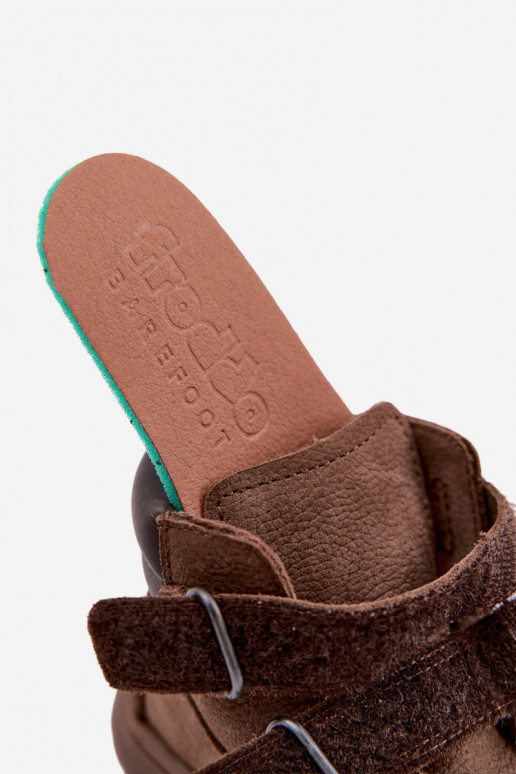 Chaussures en cuir pour enfants marron Barefoot Froddo G2110150-13