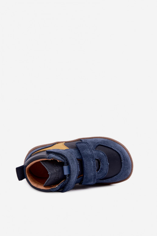 Donkerblauwe kindersuède schoenen Barefoot Froddo G2110157