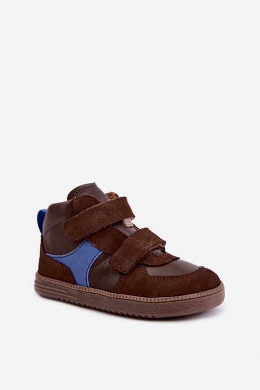 Chaussures en daim pour enfants marron Barefoot Froddo G2110157-1