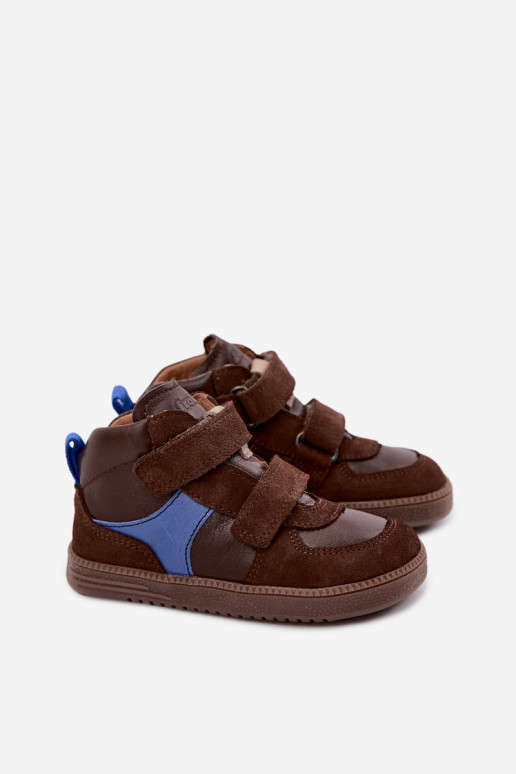 Chaussures en daim pour enfants marron Barefoot Froddo G2110157-1