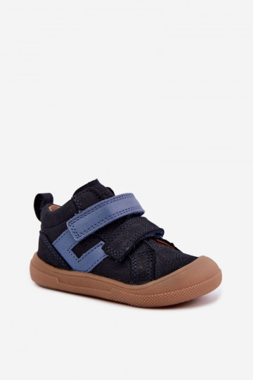 Donkerblauwe leren kinderschoenen Barefoot Froddo G2130380