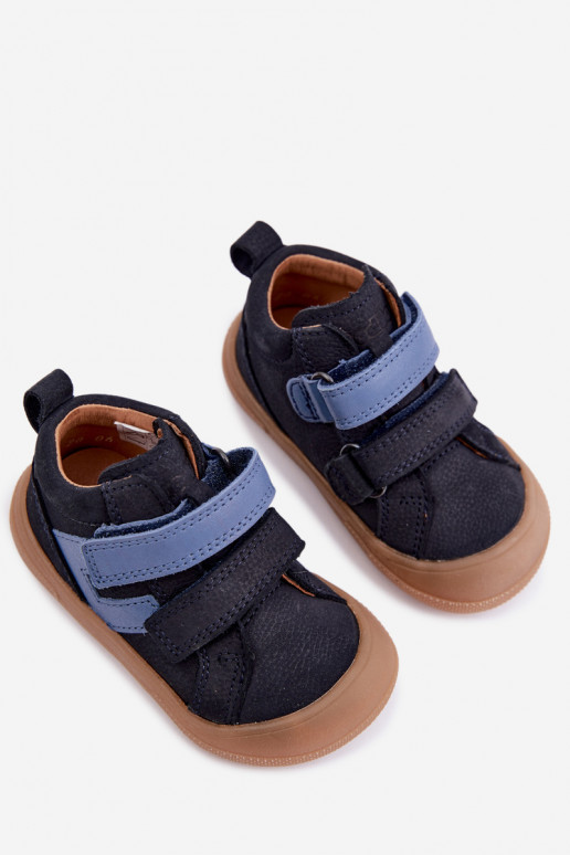 Donkerblauwe leren kinderschoenen Barefoot Froddo G2130380
