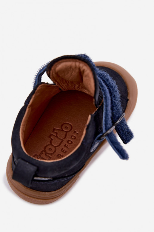 Donkerblauwe leren kinderschoenen Barefoot Froddo G2130380
