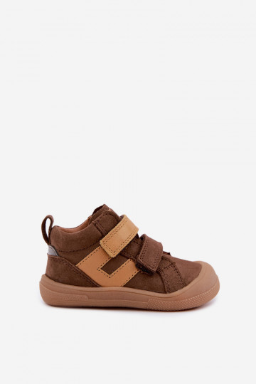 Chaussures en cuir pour enfants marron Barefoot Froddo G2130380-2 2