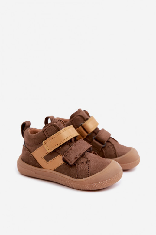 Chaussures en cuir pour enfants marron Barefoot Froddo G2130380-2