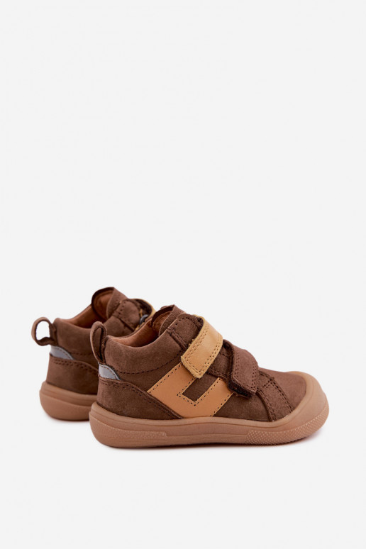 Chaussures en cuir pour enfants marron Barefoot Froddo G2130380-2