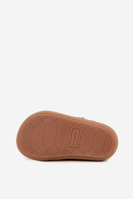Bruine leren kinderschoenen Barefoot Froddo G2130380-2
