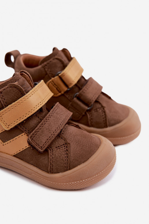 Braune Kinderlederschuhe Barefoot Froddo G2130380-2