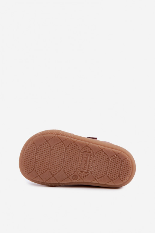 Chaussures en cuir pour enfants Barefoot FRODDO G2130380-3 en rose