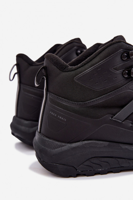 Geïsoleerde wandelschoenen voor mannen waterdicht in zwart Koby
