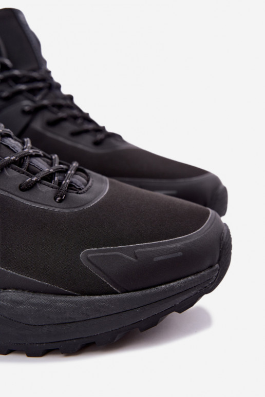 Geïsoleerde wandelschoenen voor mannen waterdicht in zwart Koby