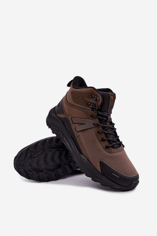 Geïsoleerde wandelschoenen voor mannen waterdicht in bruin Koby