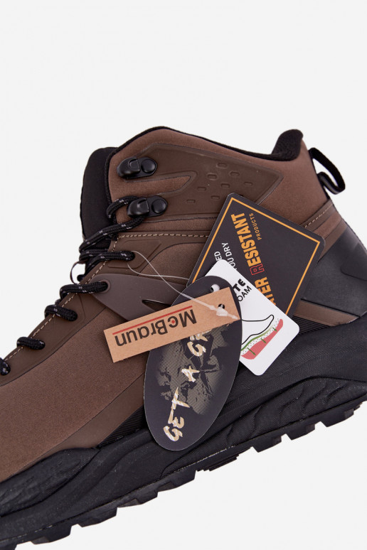 Geïsoleerde wandelschoenen voor mannen waterdicht in bruin Koby