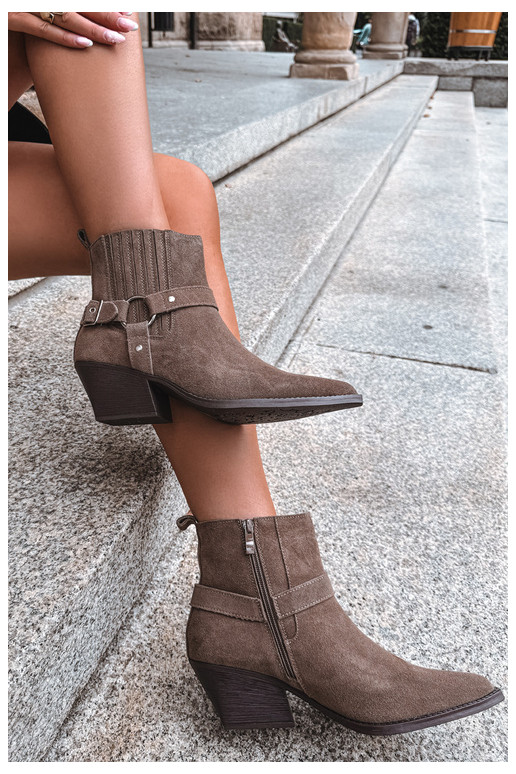 Suède cowboylaarzen, warm, bruin Fariah
