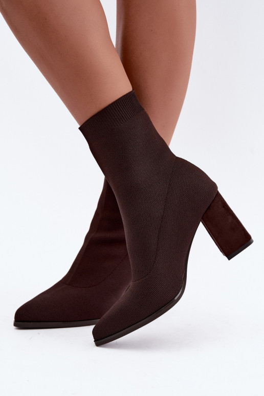 Warmes Damen-Stiefeletten im Slipper-Modell in brauner Farbe Tai turiressa